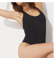 Andie NWT Women's Tulum Open Strappy Back One Piece Swimsuit Black Plus Size 3XL