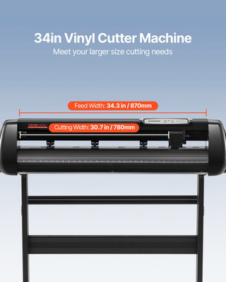 Vinyl Cutter Machine, 34in Offline Bluetooth Cutting Plotter Machine, 400in/10m