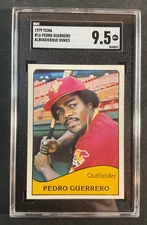 Pedro Guerrero RC 1979 TCMA SGC 9.5 Pop 1 None Higher Dodgers Cardinals