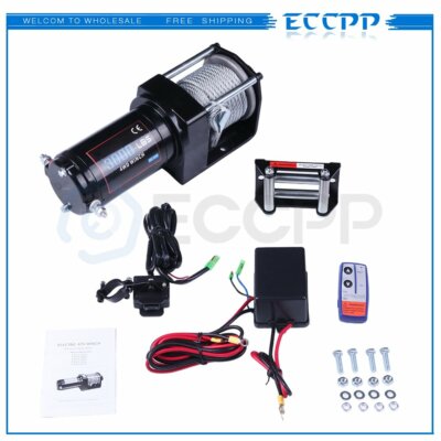 ECCPP 3000LBS 12V Electric Winch Steel Cable ATV UTV Wireless Remote Control