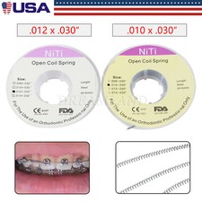 Dental Orthodontic Niti Open Coil Spring Spool .010/012 Inch 914mm