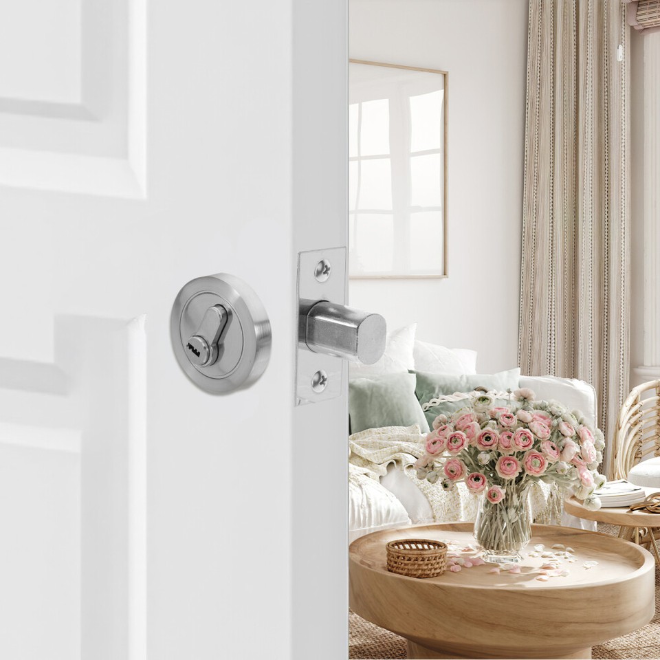 Dead Bolt Locks for Exterior Doors Black Front Handle Knob with Knobs