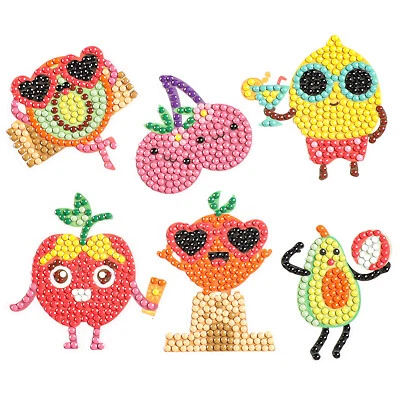 PRACHT CREATIVES HOBBY Diamond Painting Freche Früchtchen Sticker Aufkleber Kinder entspannen Diaman...