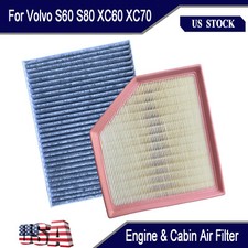 New Engine & Carbon Cabin Air Filter Fits For Volvo S60 S80 XC60 XC70 USA