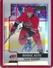 2017-18 O-Pee-Chee Platinum Rookie AUTO Rainbow Haydn Fleury Carolina Hurricanes