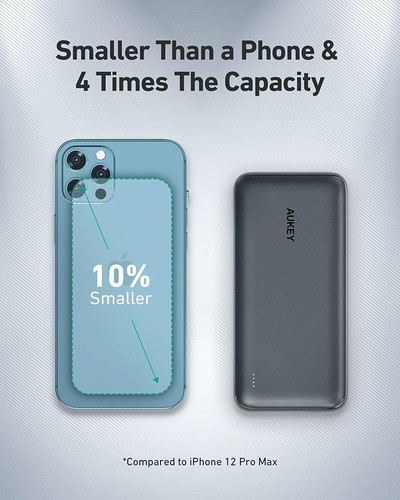 AUKEY USB C Power Bank 20000mAh, Portable Charger Large-Capacity with 3 Outputs - Picture 6 of 9