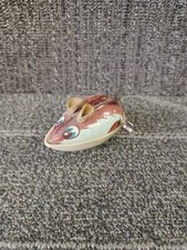 Vintage Tin Wind Up Mouse Toy WORKS