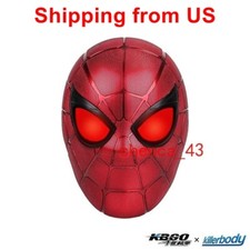 US  Killerbody Wearable Iron Spider Man Helmet Cosplay Mask Electric Blink Eyes