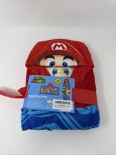 Nintendo SUPER MARIO Hooded cotton Towel Wrap 24" x 50" Swimming Pool Towel