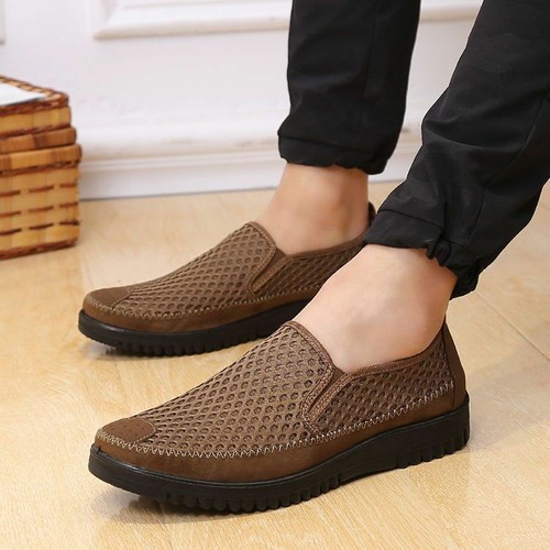 Mens Slip On Breathable Shoes Sneaker 