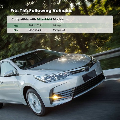 Bisel luz antiniebla pasajero delantero para Mitsubishi Mirage Mirage G4 2021 2022-2024 - Imagen 2 de 10