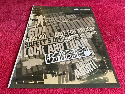 PAD65 2 SEITEN SPIEL WERBUNG 12X18 SOCOM 3 & SOCOM FIRETEAM BRAVO PLAYSTATION