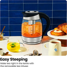 Electric Kettle with Temperature Control, 5 Presets LED Indicator Lights, Rem...