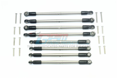 For Traxxas E-Revo 2.0-STAINLESS STEEL ADJUSTABLE TIE RODS & PUSH RODS-8 PC SET