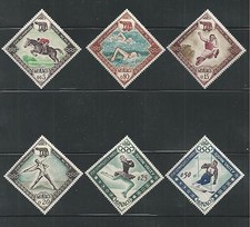MONACO # 454-459 OLYMPICS 1960, SWIMMING, SKIING, ICE SKATING...