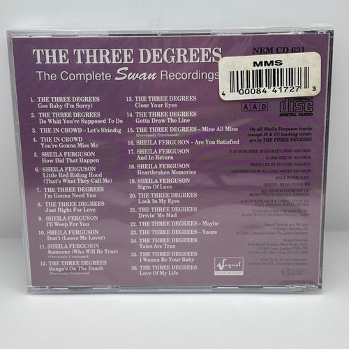 The Three Degrees The Complete Swan Recordings CD NEW Sealed NOS - 第 2/2 張圖片