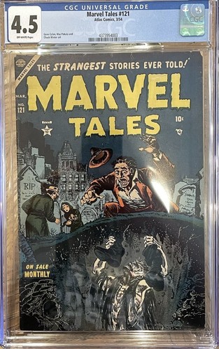 Vintage 1954 RARE "Marvel Tales" Comic No. #121 Graded (CGC 4.5) Atlas Horror