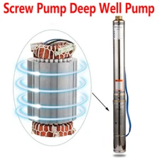 2" Screw Pump Deep Well Submersible Pump Water Pump 220V/60Hz 1/2HP 370W