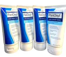 4 panoxyl acne creamy wash 6oz ea old new stock 2023