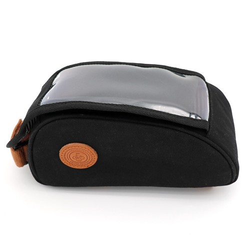 TOURBON Black Waterproof Canvas Bicycle Top Tube Pouch Riding Travel Phone Bag - Picture 19 of 24
