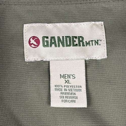 Camisa con botones Gander Mountain para hombre manga larga pesca poliéster X-grande verde - Imagen 13 de 24