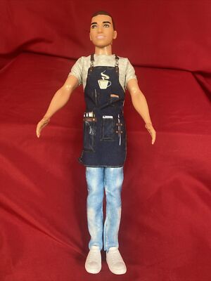 Mattel Barbie Careers You Can Be Anything KEN BARISTA Boy Doll Man Bun eBay