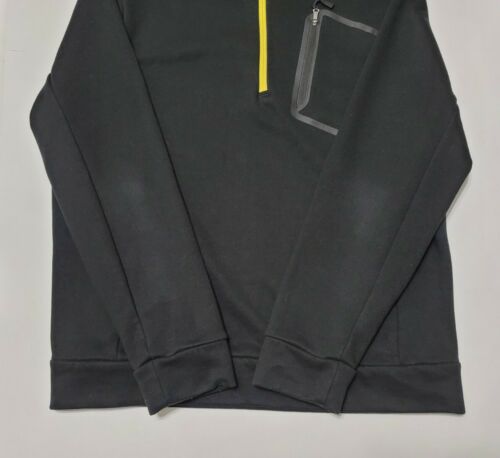 Suéter Ralph Lauren RLX para hombre grande negro grueso mezcla de algodón 1/4 con cremallera - Imagen 3 de 12