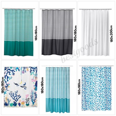 Ikea Rideau De Douche Vadsjon Turquoise Vert Gris 180x180cm