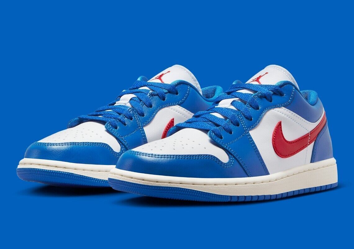 Nike Air Jordan 1 Low Shoes Sport Blue Gym Red White DC0774 Nike Air Jordan 1 Low Shoes Sport Blue Gym Red White DC0774