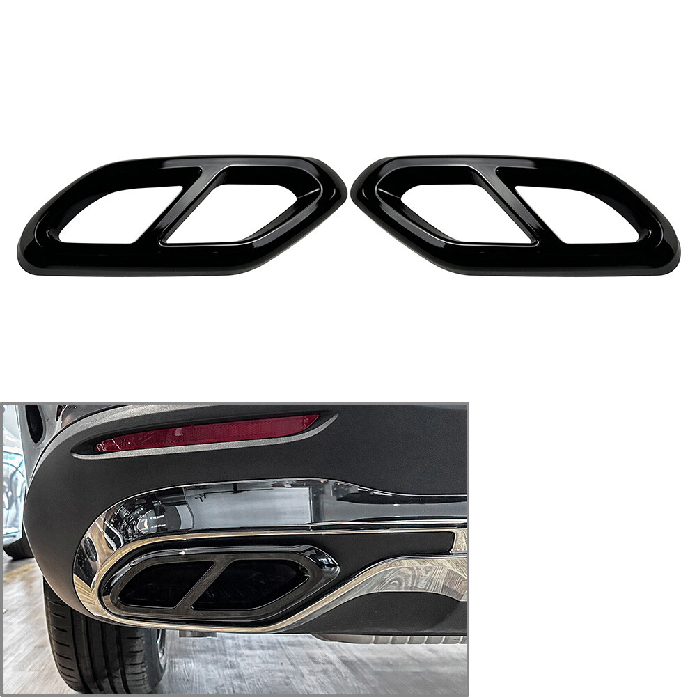 Exhaust Tail Pipe Muffler Tip Cover Trims Fit Mercedes Benz GLC Class X254 2022+