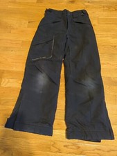 Obermeyer Lined Insulated Kids Medium 10-12 Snow Pants Black Boot Gaiters Ski