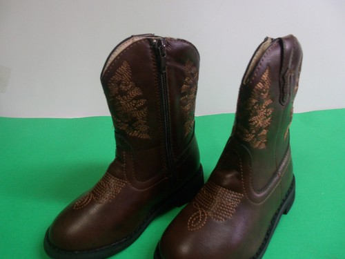 Botas de vaquero con cremallera para niños talla 8 - Imagen 3 de 9