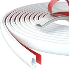 15M D-Shape Rubber Weather Seal Strip Draught Excluder for Door Frame and Gaps