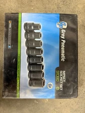 Grey Pneumatic 9108D 1" Drive 8 Piece Deep Sae Impact Socket Set