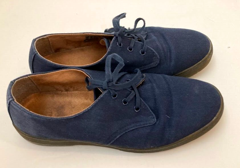 Dr Doc Martens Delray Oxford Shoes Mens Sz 10US 43 EU Blue Canvas Dr Doc Martens Delray Oxford Shoes Mens Blue Canvas... | Depop main image 4