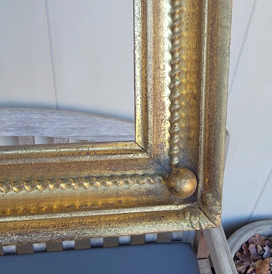 C1820 Incrível Raro Federal Americano Corda Dourada Colher de Torção 12 X 20 Moldura Espelho - Imagem 4 de 4