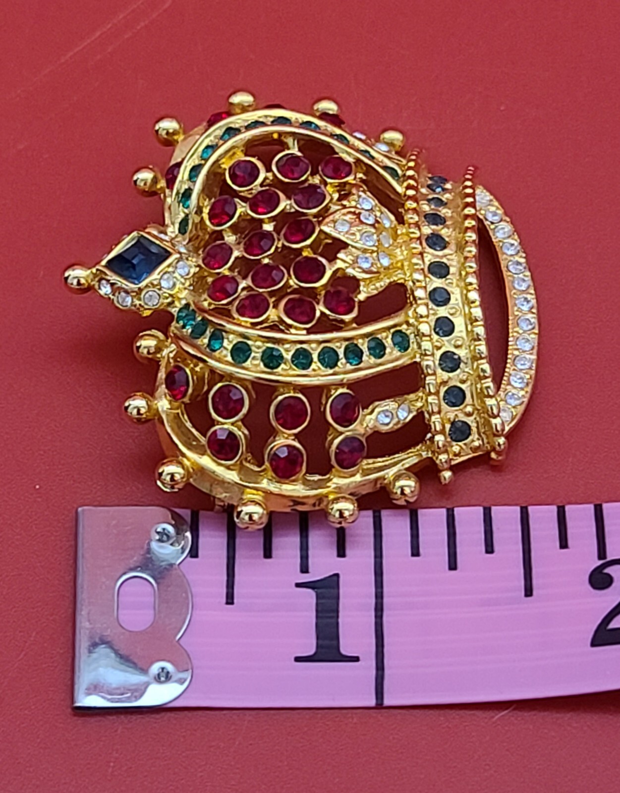 KJL Kenneth J Lane Large Crown Brooch Pin - image 16