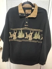 Legendary Whitetails Original Deer Gear Mens Long Sleeve Large Shirt With Suede