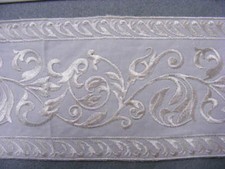Broderie Anglaise Flat Ivory Embroidered Galloon 100mm x 2.3 mts