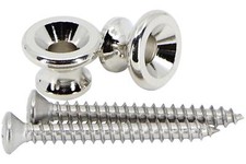 Strap Buttons with Nickel Finish set of 2 - Made in the USA