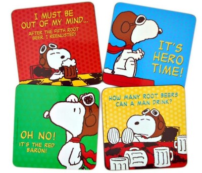 PEANUTS SNOOPY CHARLIE BROWN COASTERS SET NEW FACTORY SEALED | eBay
