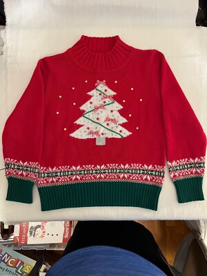 Emma Kate Sweater Kids size 4 with decorated Christmas Tree on front