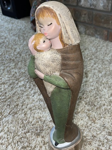 Art Pottery Madonna and Child “Mirete” Made in Spain Figurine Baby Jesus Statue - Picture 3 of 12