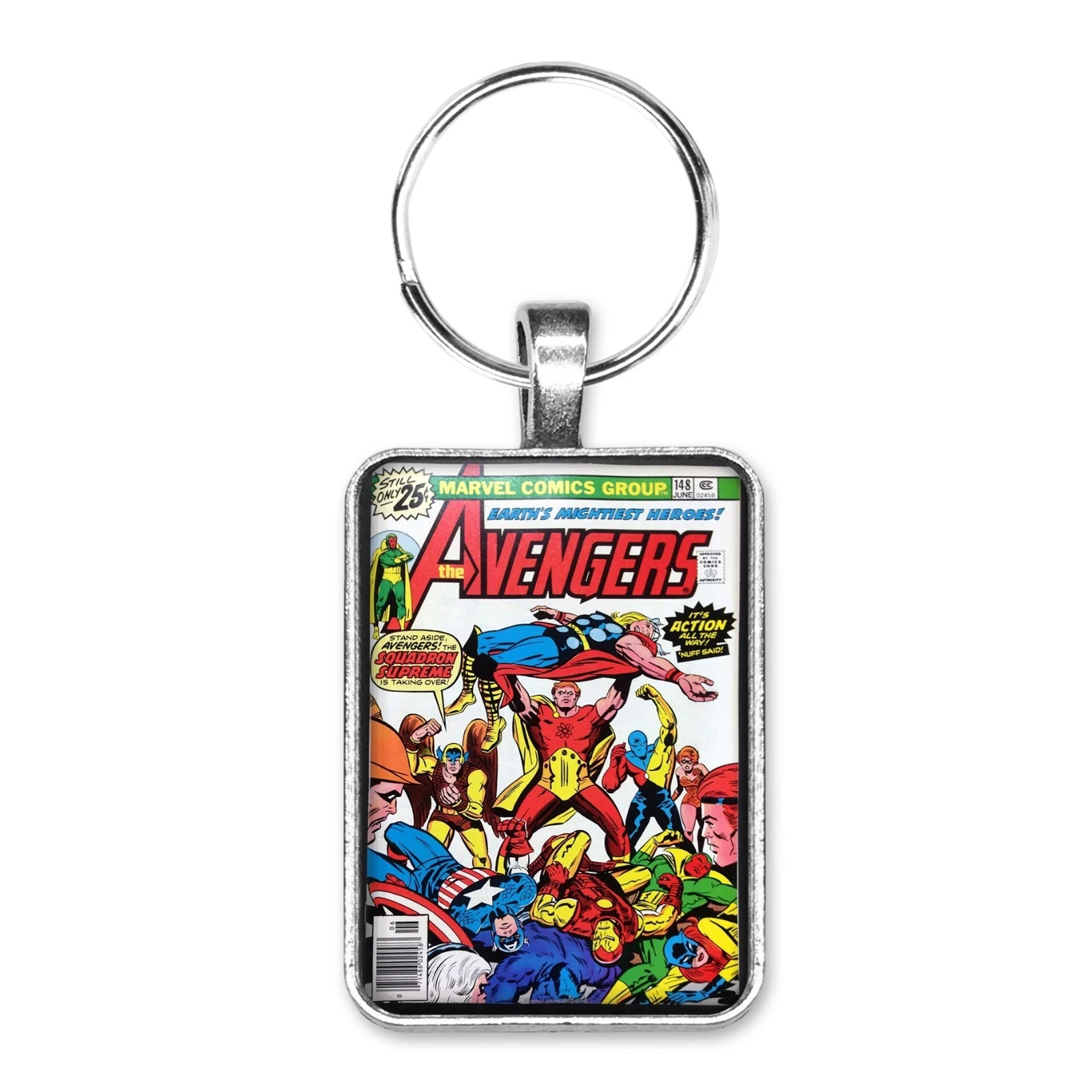 The Avengers #148 Cover Key Ring or Necklace Squadron Supreme Classic Comic Book