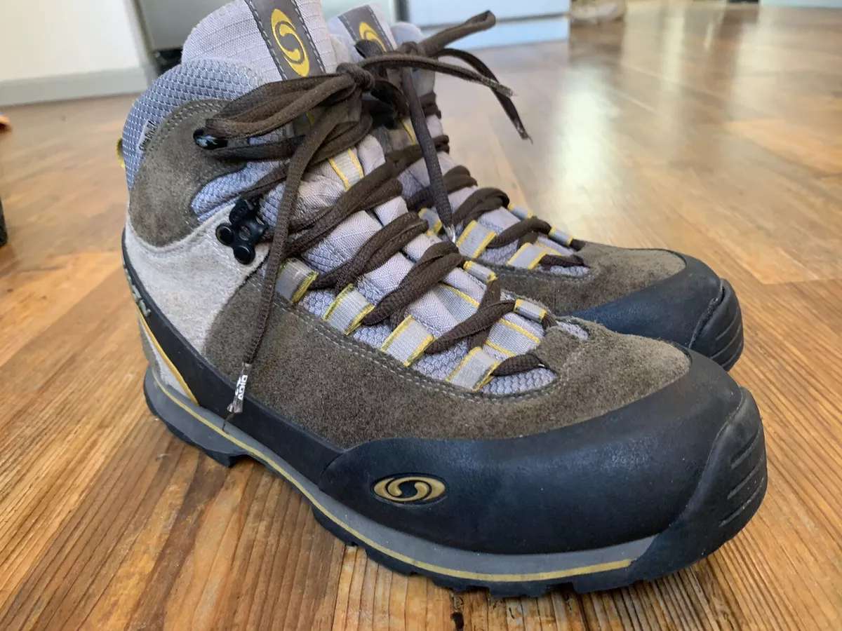 Womens SALOMON 643001 Tan Gray Hiking Running Shoes SIZE 10 M 44