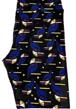 LuLaRoe Tall And Curvy 12-18 Legging Black Blue Purple Yellow Parrot Toucan Bird