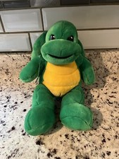 Construire un ours peluche tortue peluche coquille amovible vert jaune — Rétro