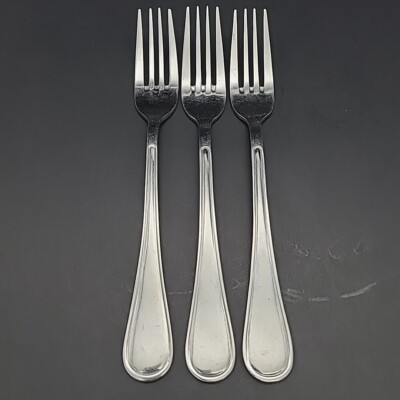 3 Dinner Forks Cambridge Stainless Cadence Pattern  8''