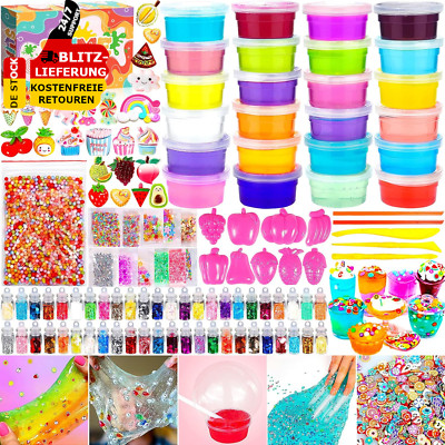   DIY Slime Kit Set Schleim Selber Machen Mit 24 Farben Crystal Glitzerschleim