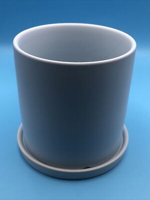 Succulent Plant Pot Cylindrical Ceramic Planter With Drainage Hole